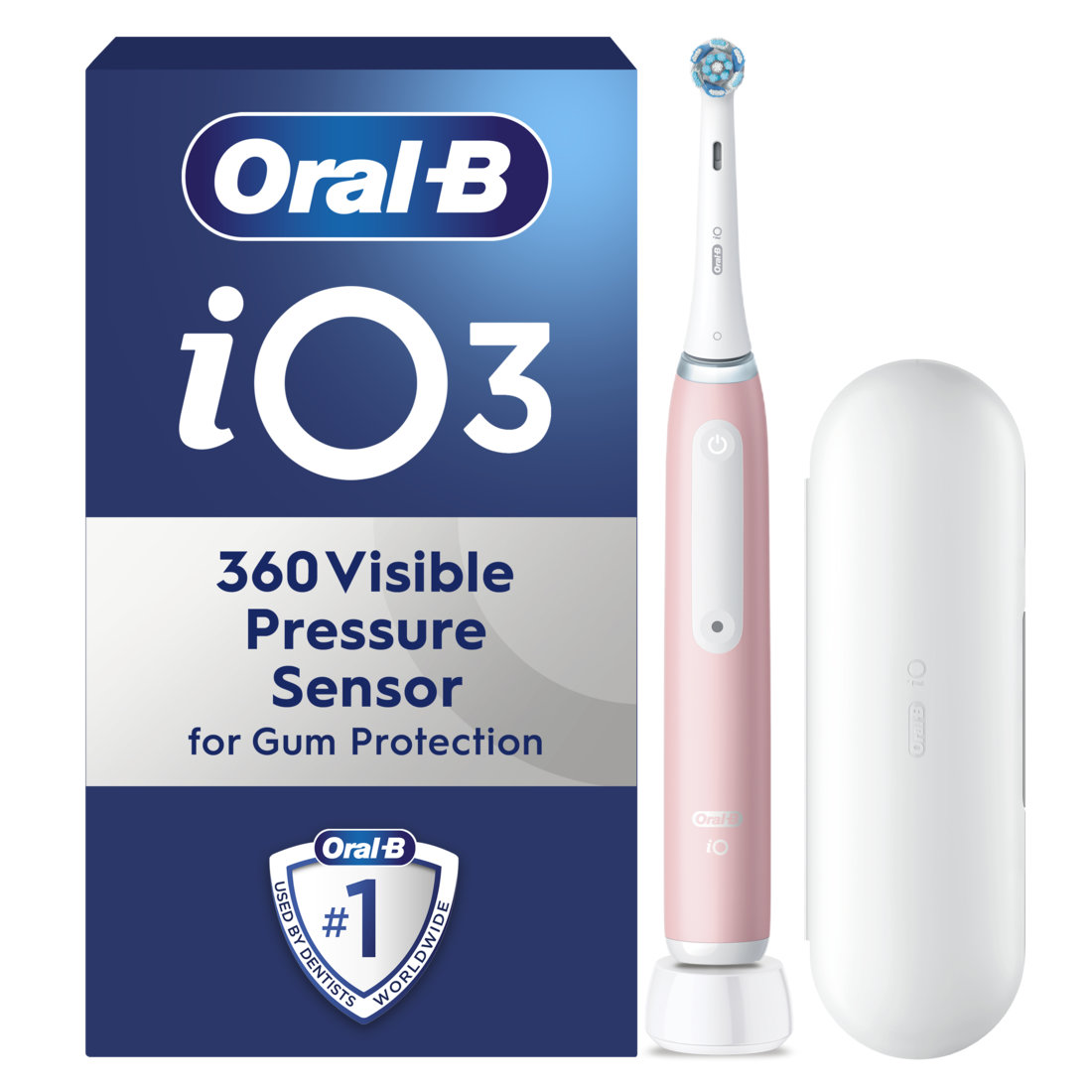 Periuță de dinți electrică Oral-B - iO S3 6/15/6, 1 duză , roz/alb