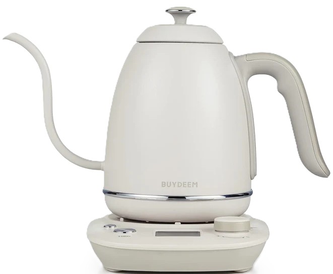 Fierbător electric BUYDEEM - Gooseneck Coffee Kettle K821, 1000 W, 0.8 l, Oat White