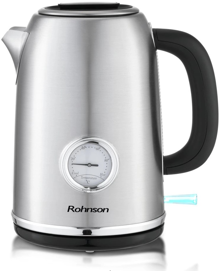 Fierbător electric Rohnson - R-7620, 2200W, 1.7 l, argintiu