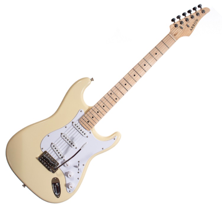 Chitară electrică Arrow - ST 111, Creamy Maple/White