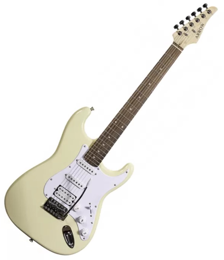 Chitară electrică Arrow - ST 211, Creamy Rosewood/White