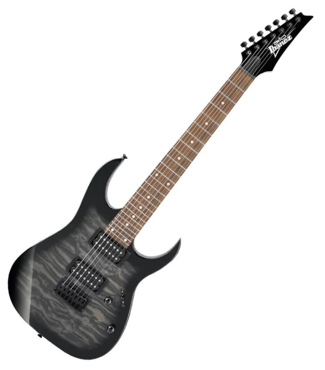 Chitara electrica Ibanez - GRG7221QA, Negru transparent Sunburst