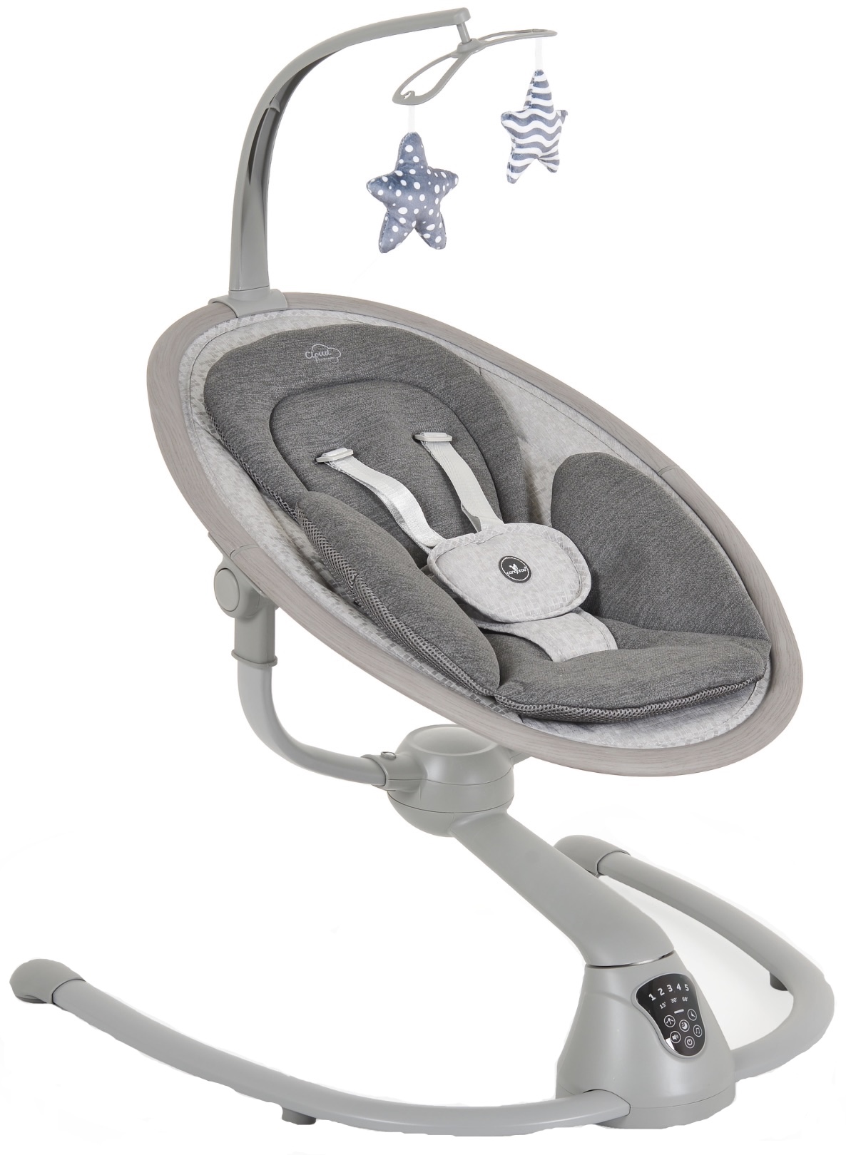 Leagăn electric Cangaroo - Cloud Premium, gri deschis