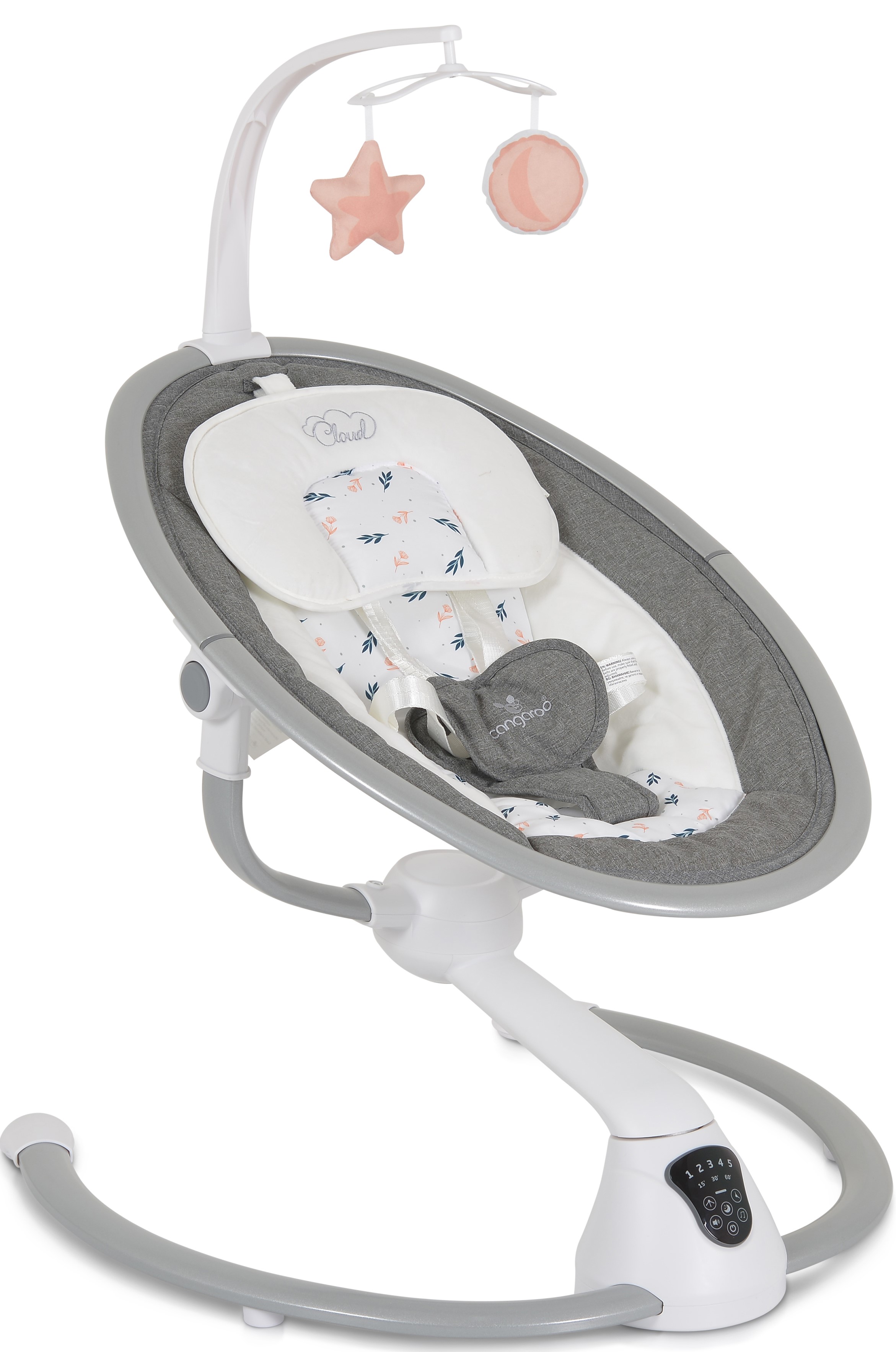 Leagăn electric Cangaroo - Cloud touch, roz
