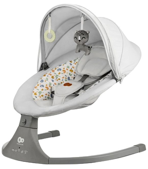 Balansoar și șezlong electric  Kinderkraft - Lumi 2, Light grey