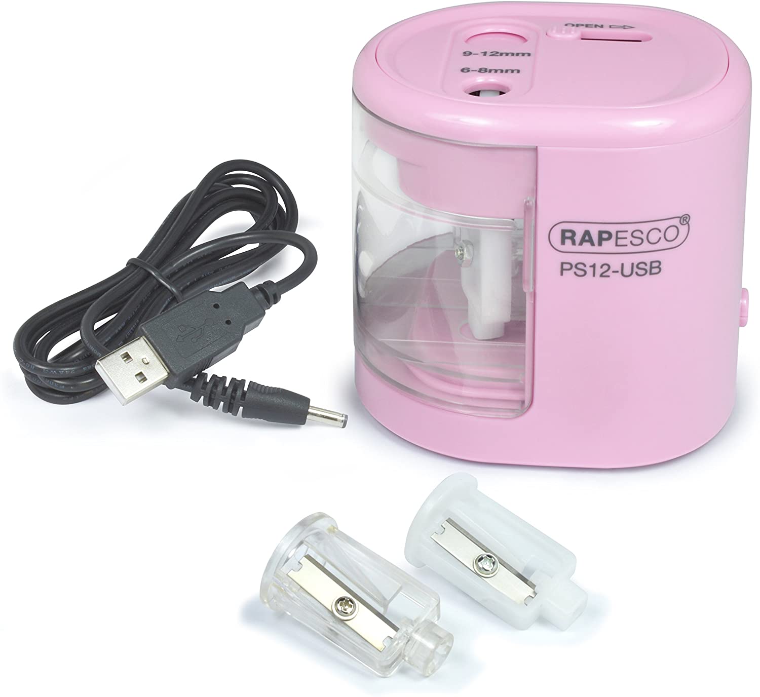 Ascutitoare electrica Rapesco - PS12, roza