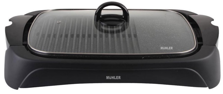 Grătar electric cu capac Muhler - MG-4030M, 2000W, nevrat, negru