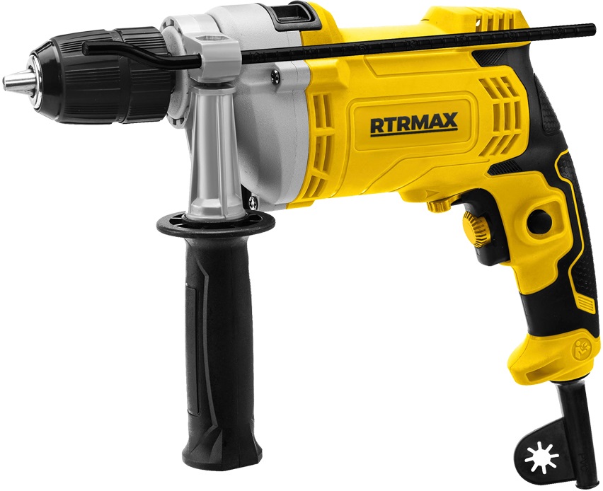 Mașină de găurit electrică cu percuție RTRMAX - 43531, 1050W, 13 mm