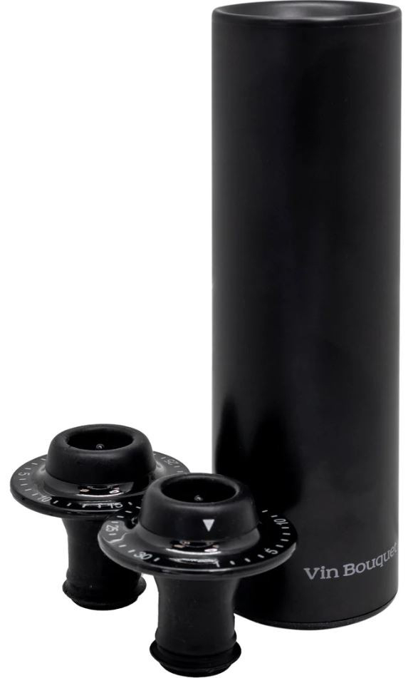 Pompă electrică cu vid Vin Bouquet - VB FIC 002, 2 dopuri, neagră