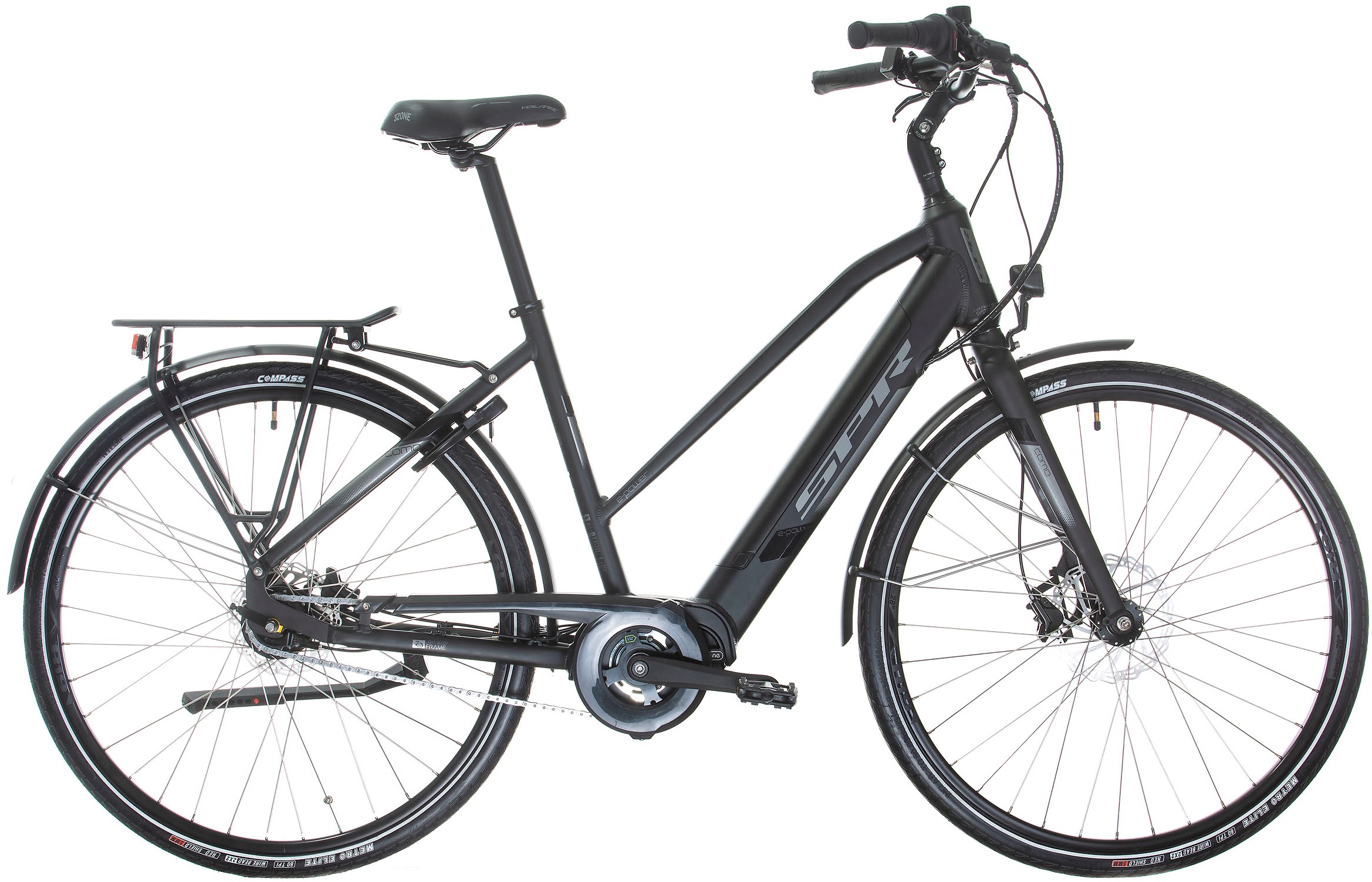 Bicicletă electrică pentru femei SPRINT - E-City Como Plus, 28", 480 mm, negru