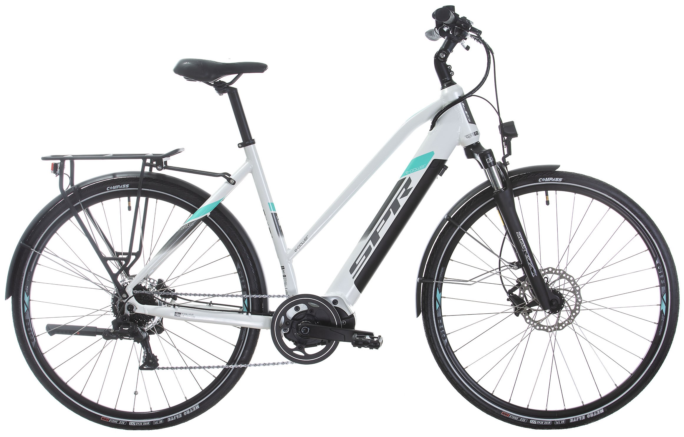 Bicicletă electrică pentru femei SPRINT - Faster Lady, 28", 530 mm, alb
