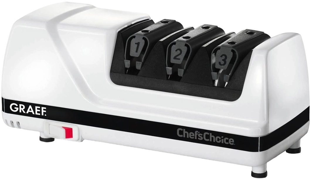 Ascuțitor electric de cuțite  Graef - CC120, 75W, alb