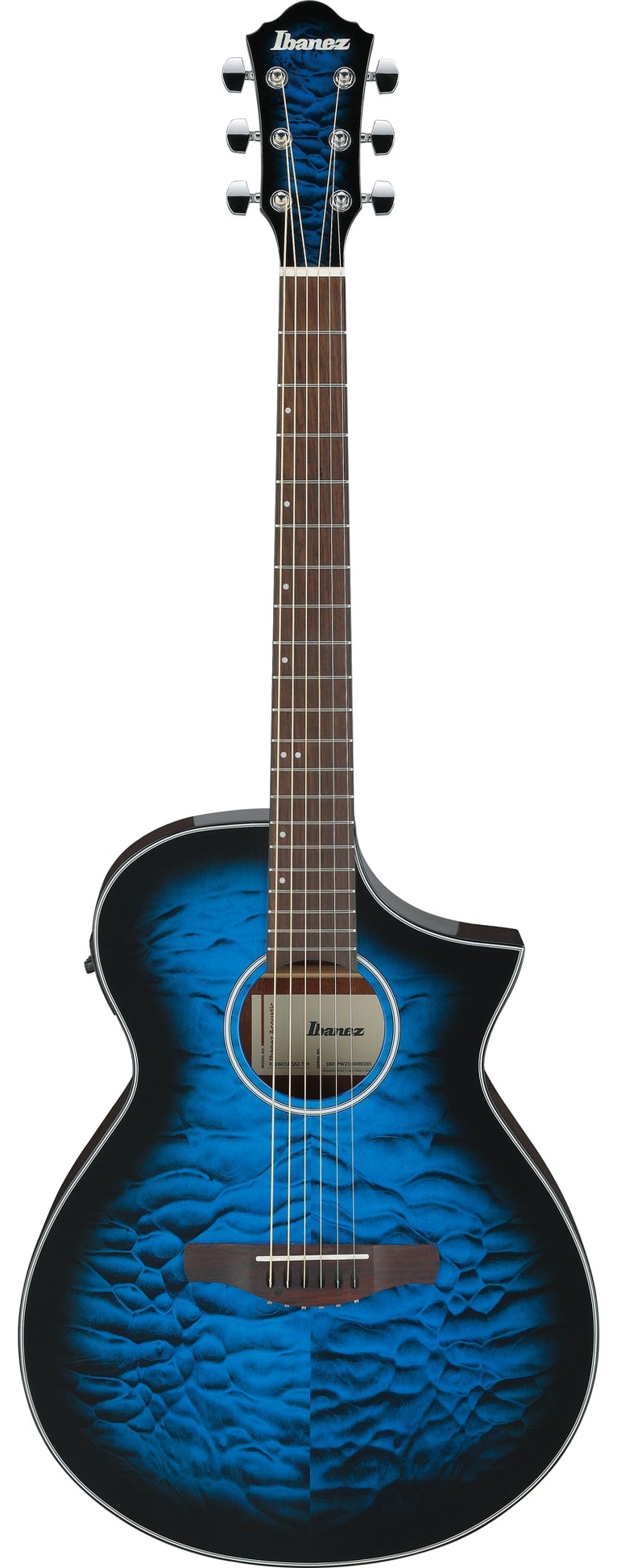 Chitară electro-acustică Ibanez - AEWC16QA-TLH, Transparent Blue…