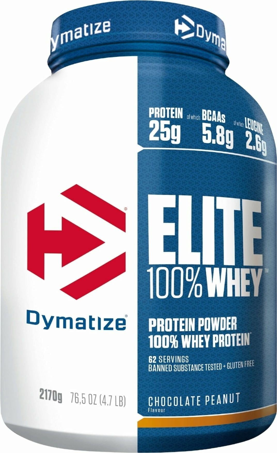 Elite 100% Whey, chocolate fudge, 2170 g, Dymatize