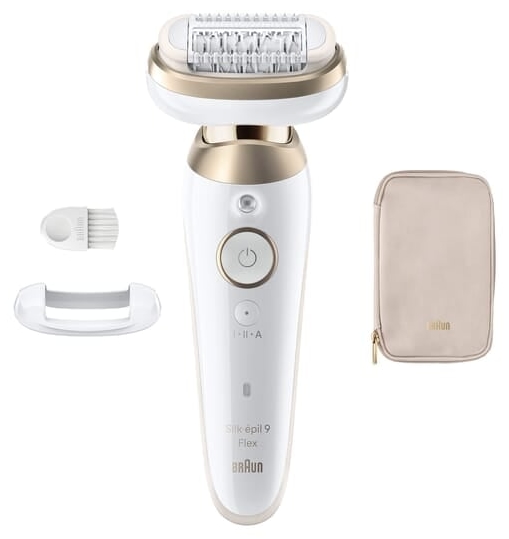 Epilator Braun - Silk·épil 9 Flex 9-011 3D, alb/auriu