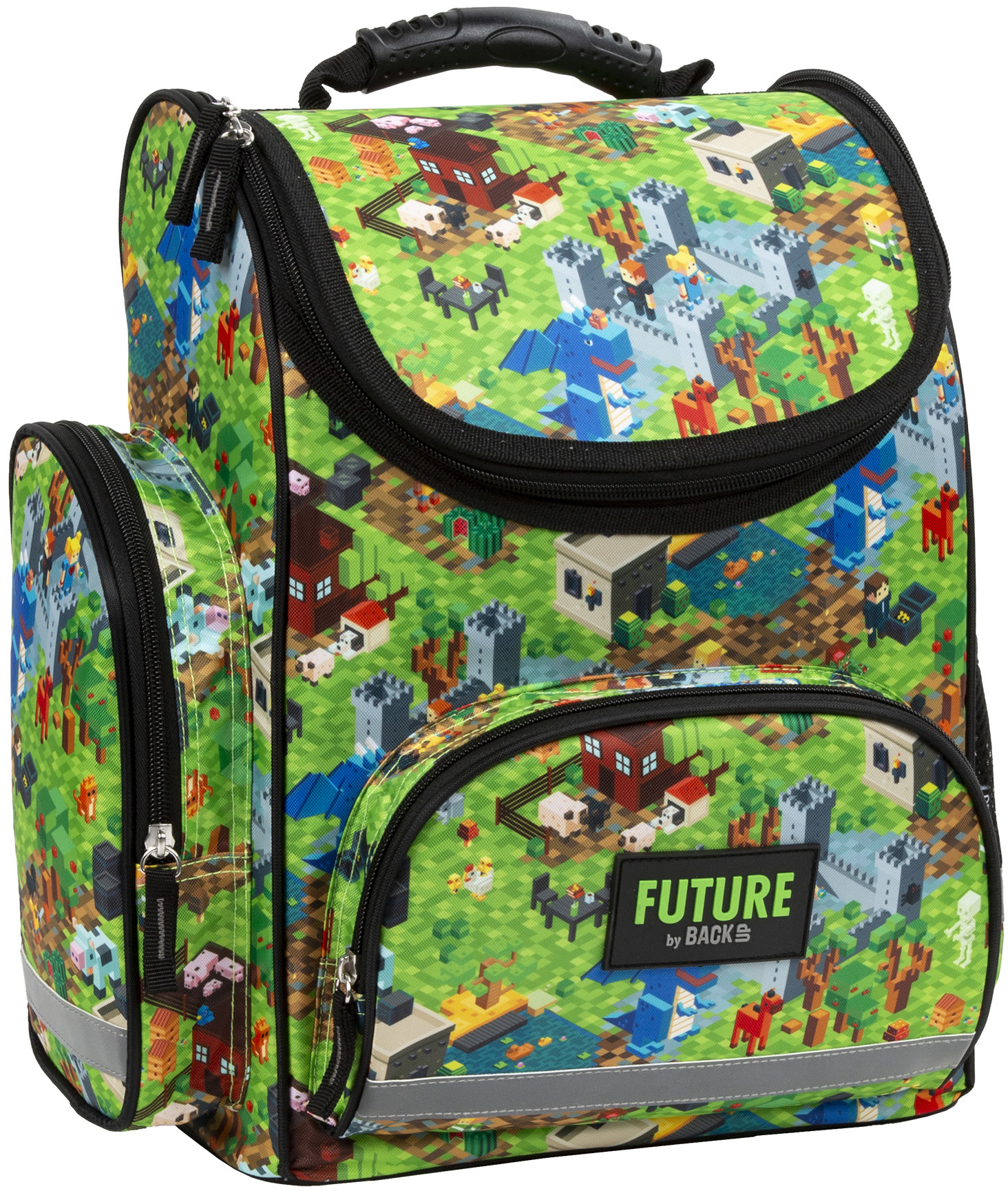 Ghiozdan ergonomic BackUp Future - Game Backpack cu 1 compartiment