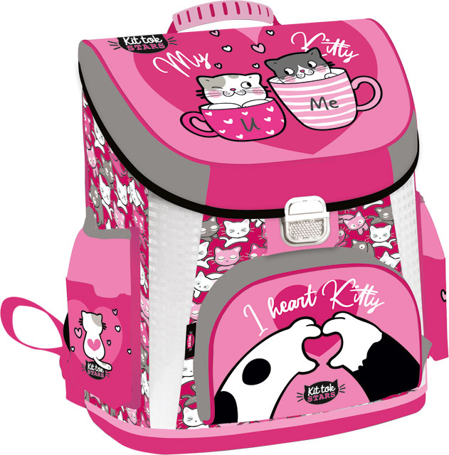Ghiozdan ergonomic pentru școală Lizzy Card KitTok Heart Kitty