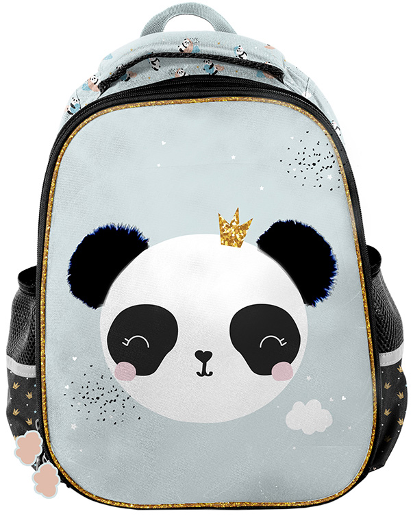 Ghiozdan dur ergonomic Paso Panda - Cu 2 compartimente