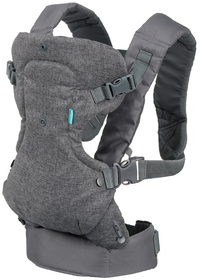 Marsupiu ergonomic pentru bebeluși Infantino 4 în 1 - Flip, Gri