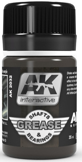 Produs eroziv pentru aviație AK Interactive - GREASE SHAFTS &amp; BEARINGS (AK2032) (35 ml)