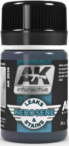 Produs eroziv pentru aviație AK Interactive - KEROSENE LEAKS &amp; STAINS (AK2039) (35 ml)