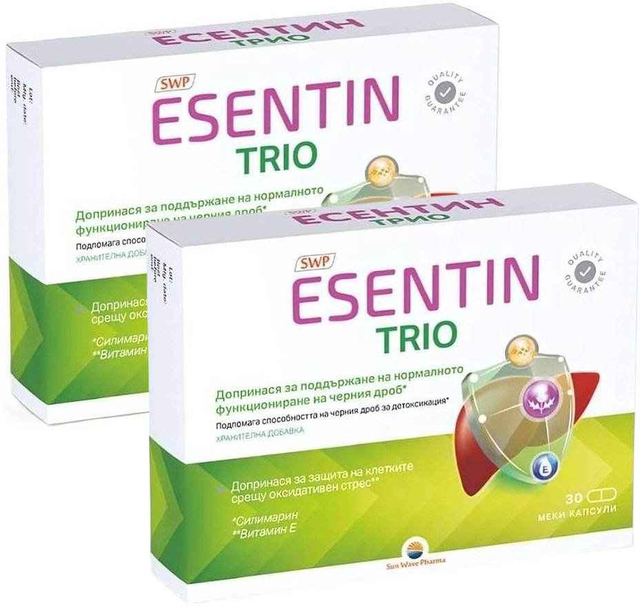 Esentin Trio pentru ficat, 2 x 30 capsule, Sun Wave Pharma