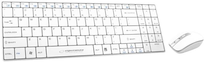 Set mouse si tastatura Esperanza - EK122 Liberty, alb