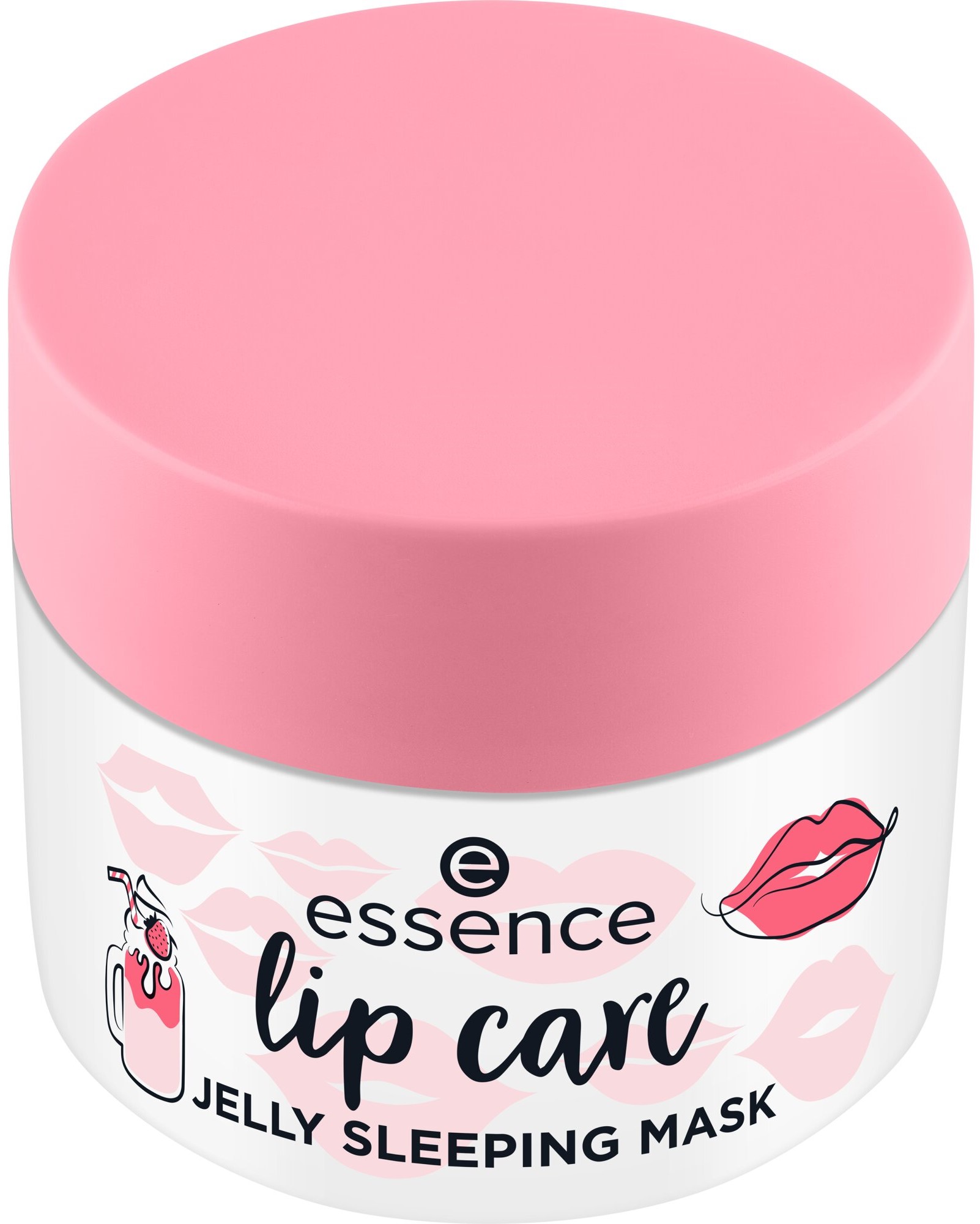 Essence Mască de noapte pentru buze Lip Care Jelly, 02 Strawberry Milkshake, 8 g