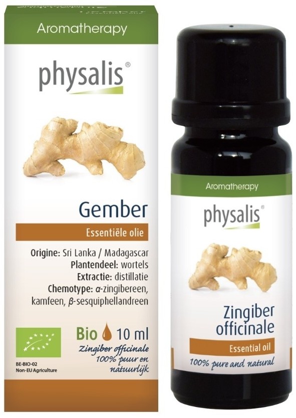 Ulei esențial organic, ghimbir, 10 ml, Physalis