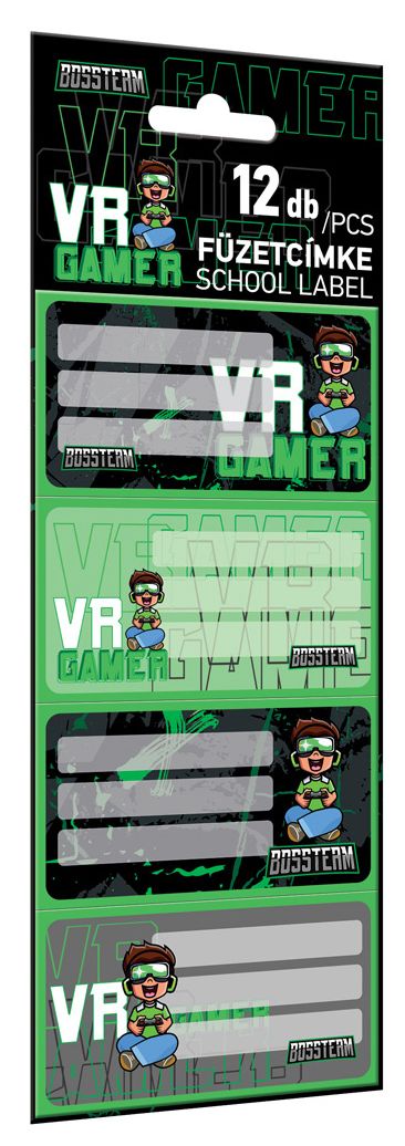 Etichete Lizzy Card Bossteam VR Gamer -12 buc