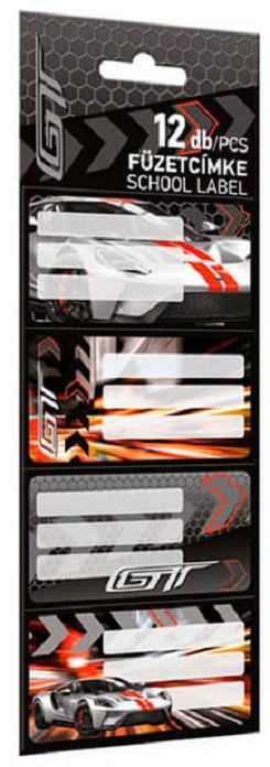 Etichete școlare Lizzy Card - Ford GT Silver, 12 buc