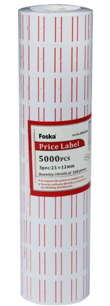 Etichete pentru marcatoare de preturi Foska - 10 bucati