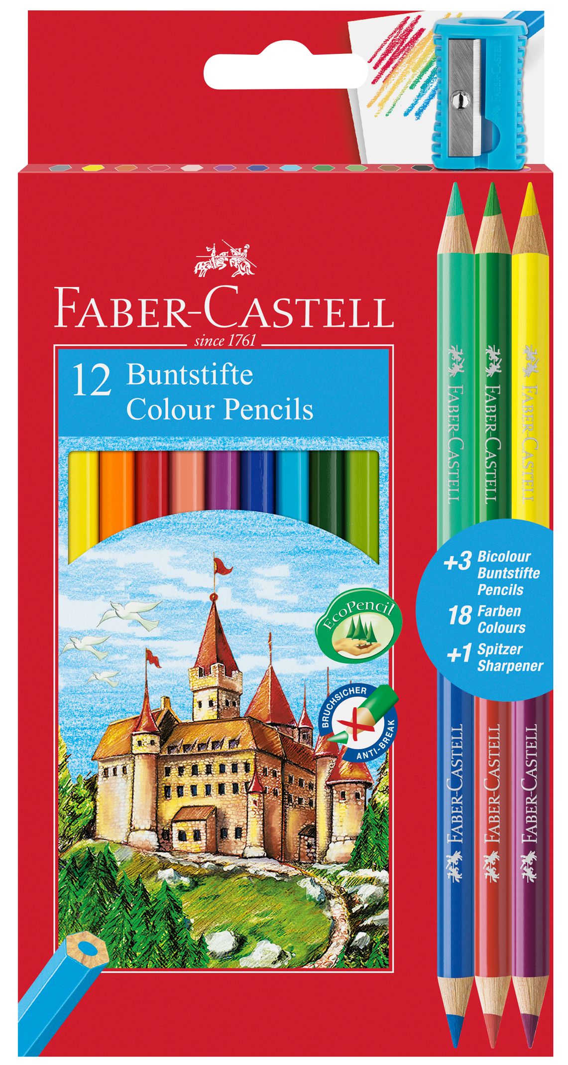 Creioane colorate 12+3 culori eco Faber-Castell Creioane colorate 12+3 culori eco Faber-Castell - imagine 2