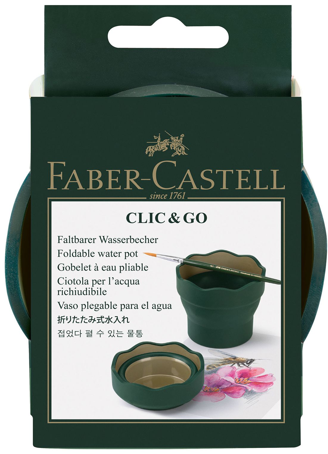 Pahar pliant de desen Faber-Castell - Verde inchis