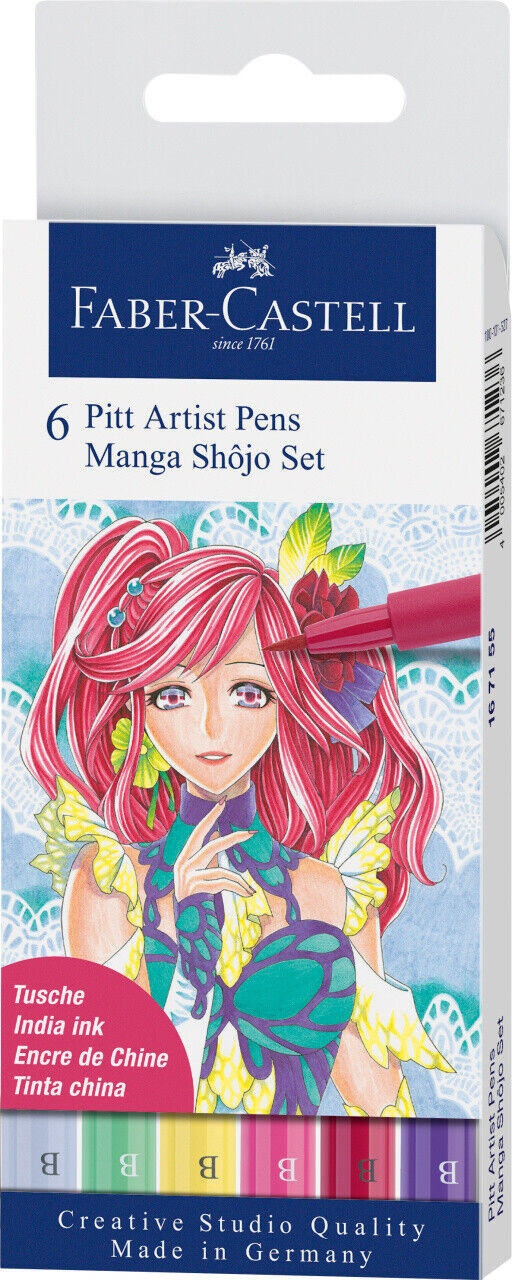 Faber-Castell Pitt Artist - Manga Shojo, 6 culori