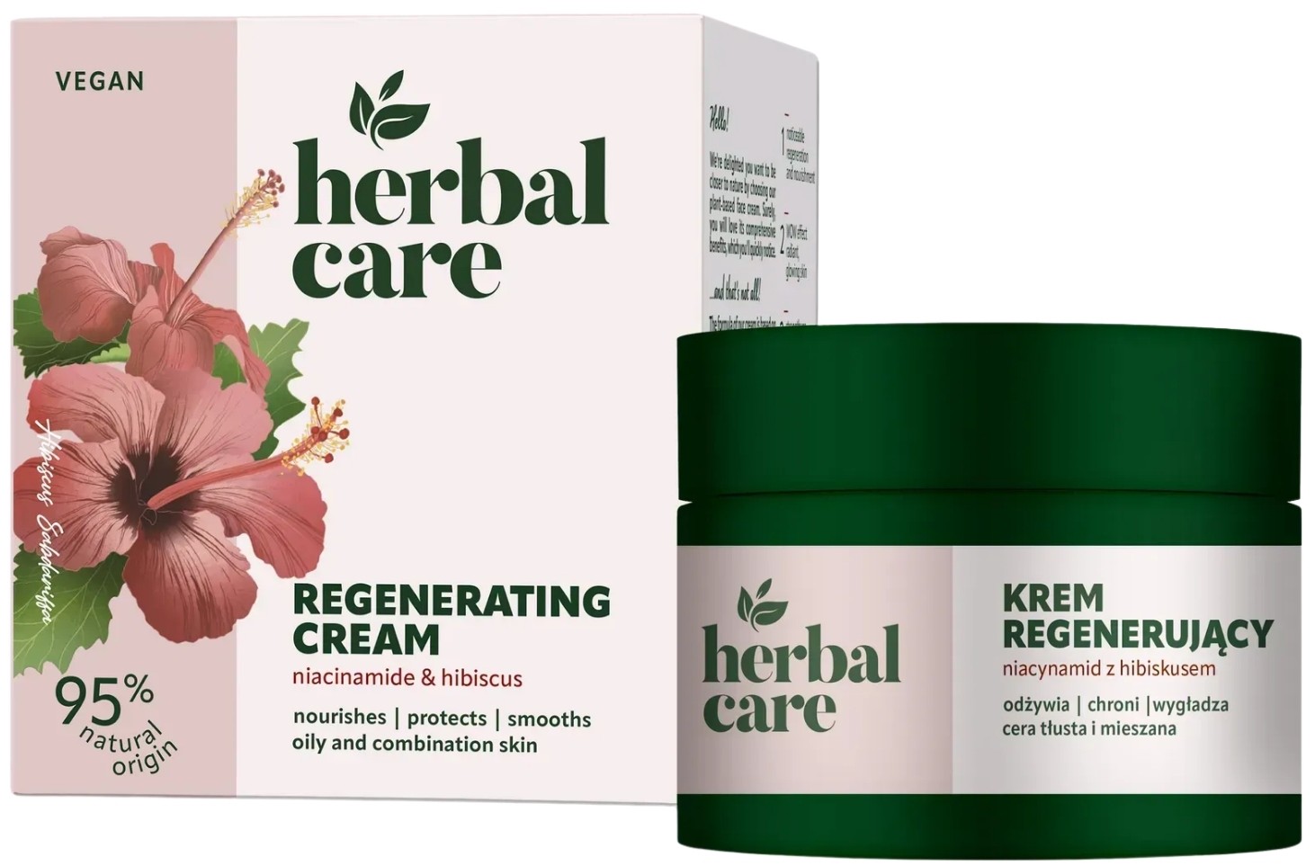 Farmona Herbal Care Cremă de față regeneratoare cu niacinamidă și hibiscus, 50 ml
