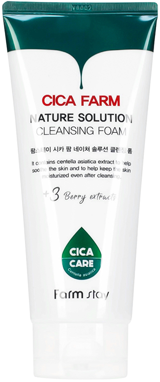 FarmStay Cica Farm Spumă de curățare facială Nature Solution, 180 ml