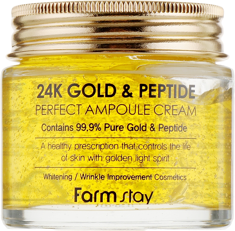 FarmStay Fiolă cremă facială 24K Gold & Peptide Perfect, 80 ml