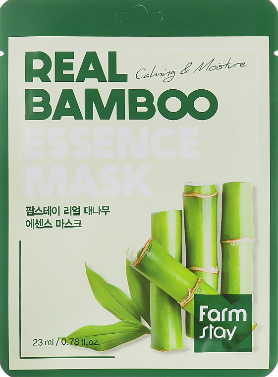 FarmStay Real Essence Mască facială pe foaie Bamboo, 23 ml