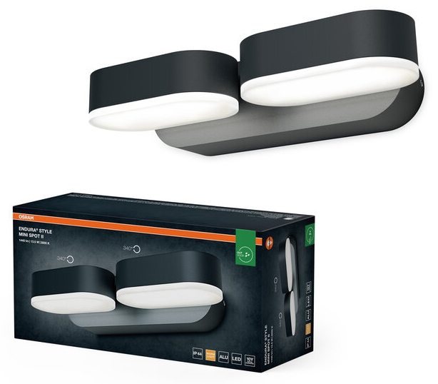 Aplicație de fațadă Osram - Endura Style Mini Spot II, 13.5W, IP44,…