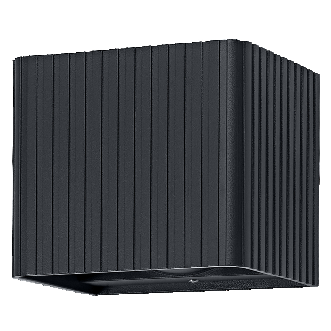 Aplica de perete Osram – Striped Cube, 15W, IP65, gri închis
