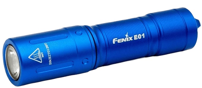 Lanternă Fenix - E01 V2.0 LED, albastru