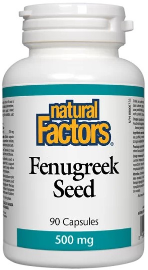 Fenugreek Seed, 500 mg, 90 capsule, Natural Factors