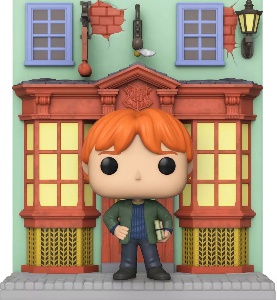 Figurina Funko POP! Deluxe: Harry Potter - Ron Weasley with Quality Quidditch Supplies Store (Special Edition) #142