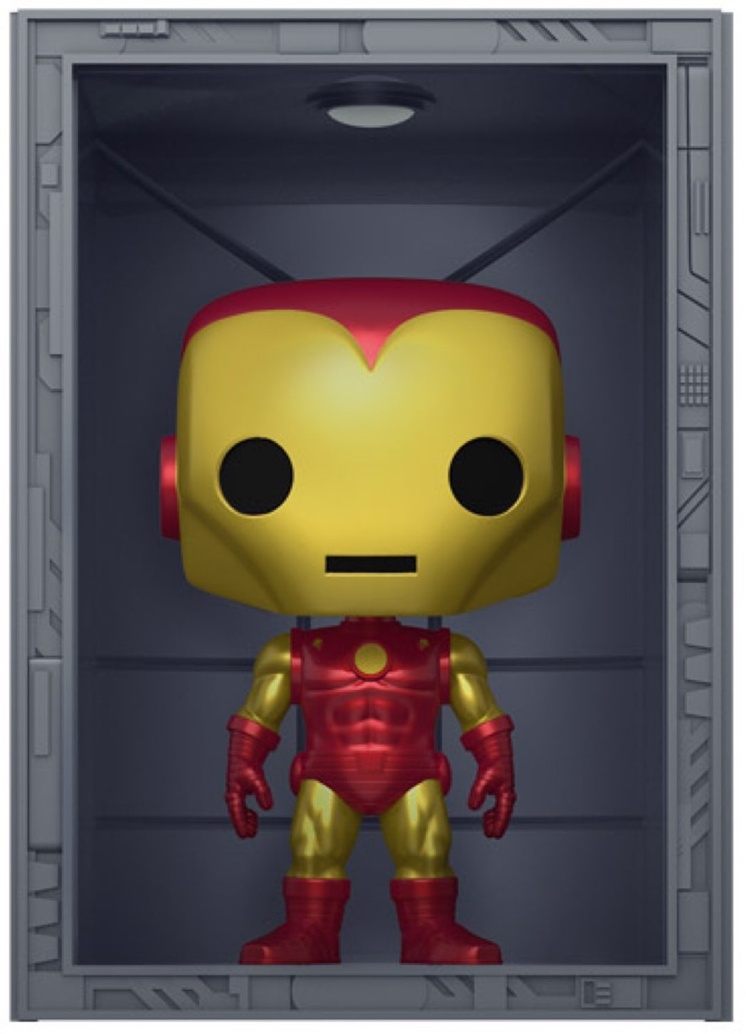 Figurină Funko POP! Deluxe: Iron Man - Hall of Armor (Model 4) (Metallic) (PX Previews Exclusive) #1036