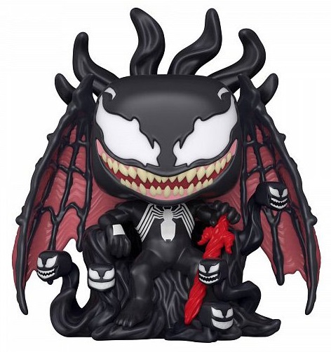Figurina Funko POP! Deluxe: Marvel - Venom on Throne (Glows in the
