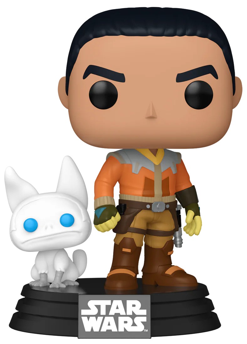 Figurină Funko POP! Movies: Star Wars - Ezra Bridger with Loth Cat (Rebels) (Special Edition) #756