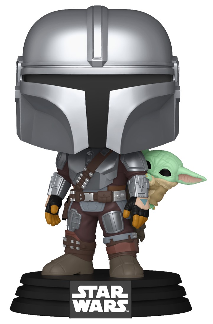 Figurină Funko POP! Television: The Mandalorian - The Mandalorian with Grogu  #818