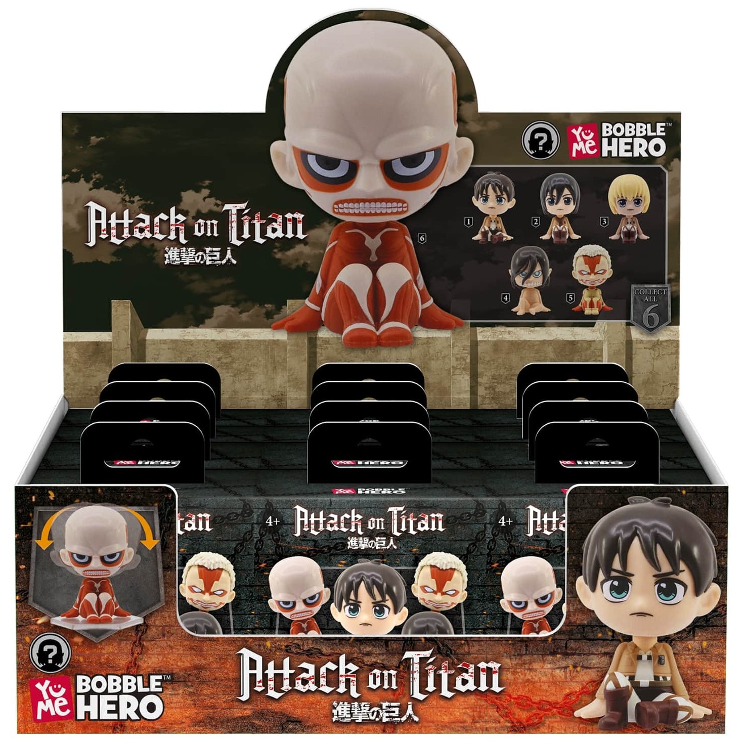 Figurină YuMe Animation: Attack on Titans, Bobble Hero, sortiment