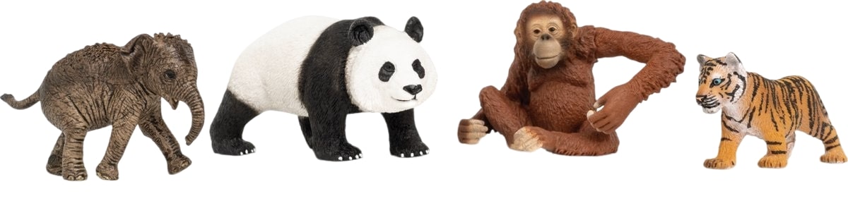 Figurină Schleich Wild Life - Asia Starter Kit